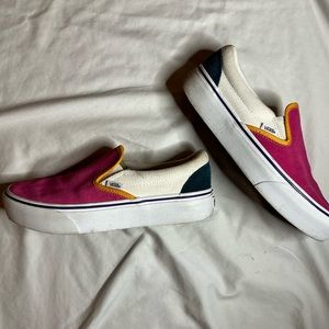 Vans Classic Slip-On Platform Color Block sneaker.
